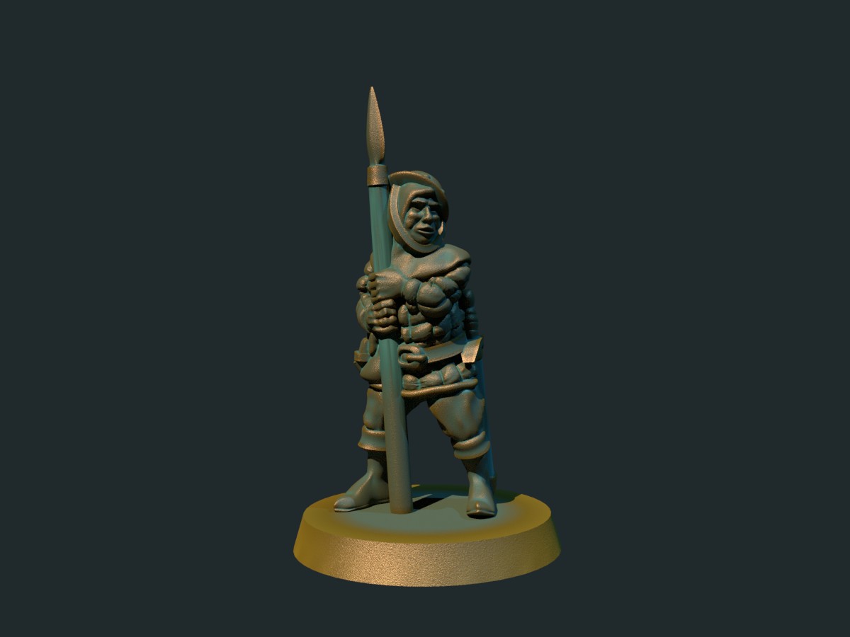 Guard with spear