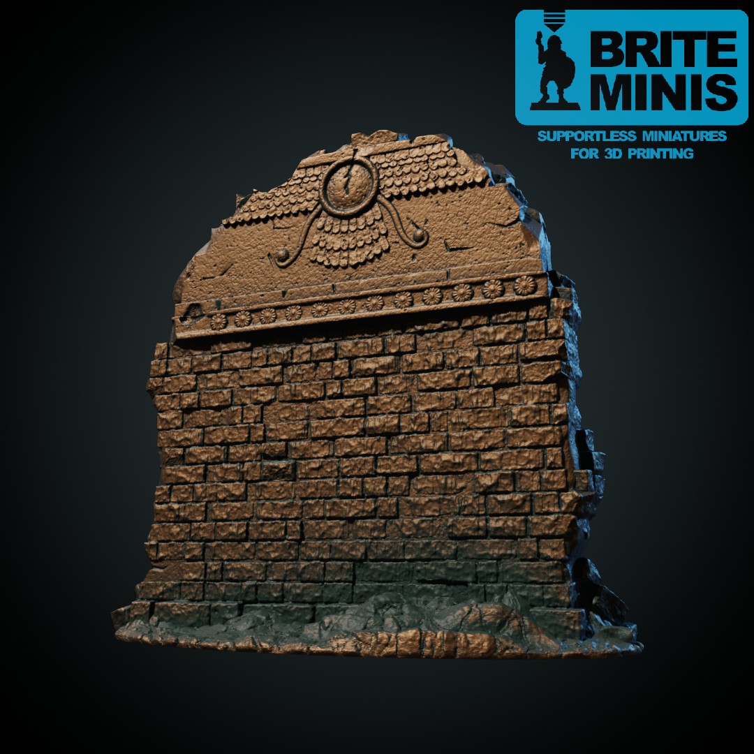 Wall with zoroastrian symbol