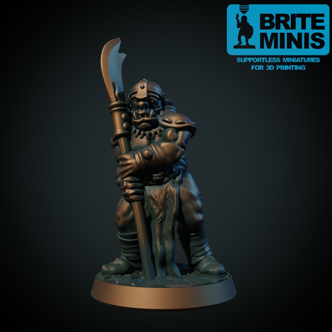 Big orc with halberd