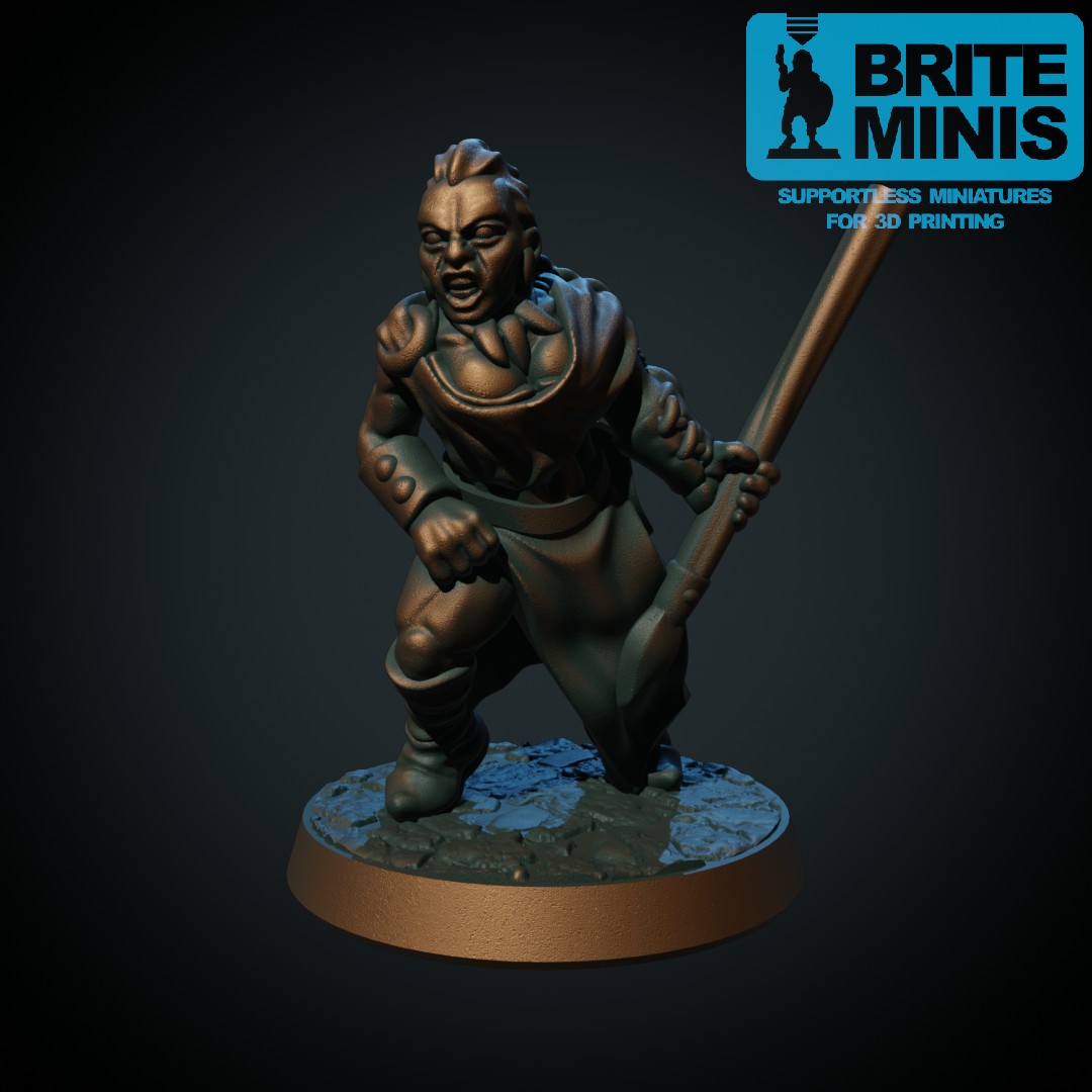 Barbarian female with spear