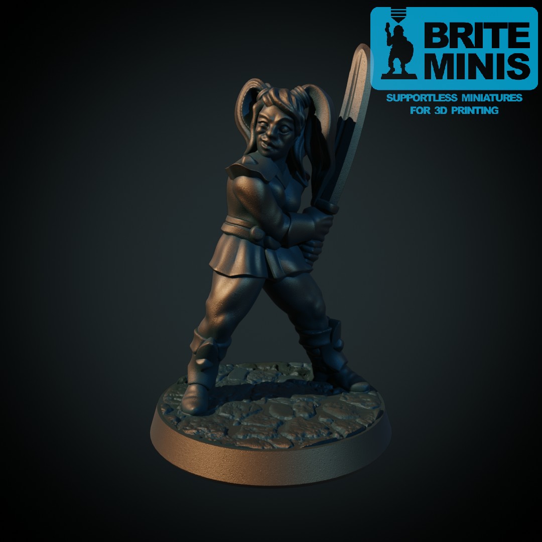 Female warrior with sword