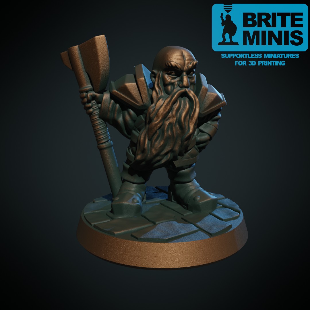 Dwarf bald with axe